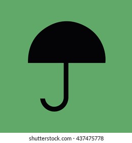 Black umbrella icon vector