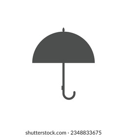 Diseño del vector del icono del paraguas negro.