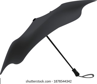 Black umbrella, illustration, vector on white background