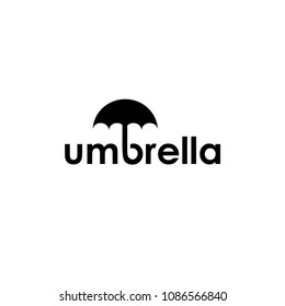 black umbrella logo design