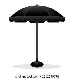 Black Umbrella Outdoor Vector for Template.