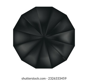 black umbrella under top view