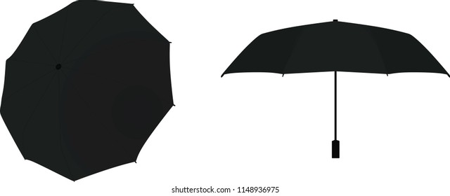 Black umbrella. vector illustration