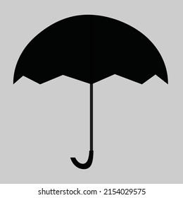 black umbrella vector signifies that something must take shelter from the hot sun or rain