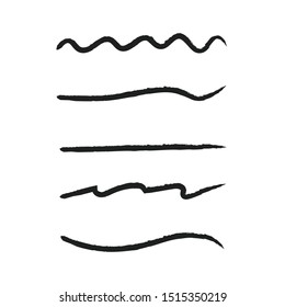 Black Underline On White Background