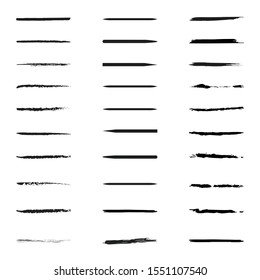 Black Underline Set Collection Vector