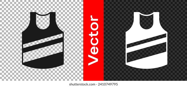 Black Undershirt icon isolated on transparent background.  Vector