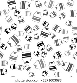 Black Undershirt icon isolated seamless pattern on white background.  Vector