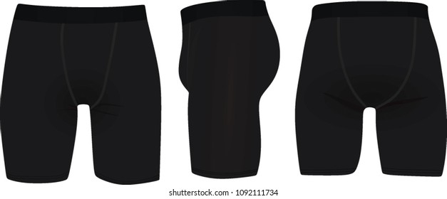 Black underwear. vector illustration
