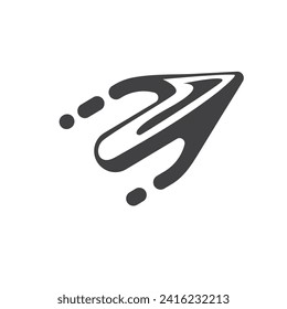 Vorlage für das Vektordesign in schwarz eindeutigen Pfeilsymbol
