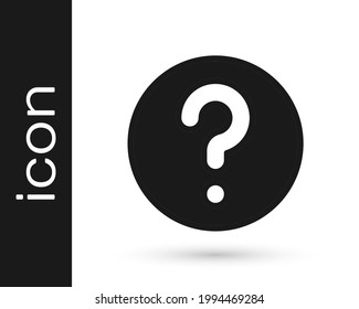 Black Unknown search icon isolated on white background. Magnifying glass and question mark.  Vector