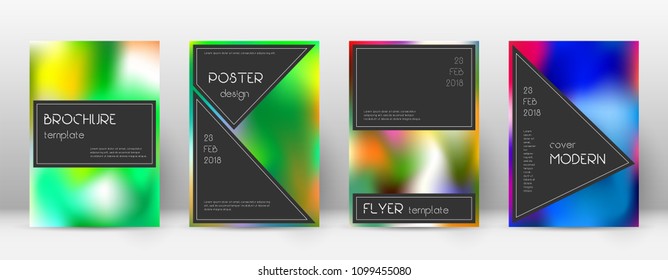 Black unusual template for Brochure, Annual Report, Magazine, Poster, Corporate Presentation, Portfolio, Flyer. Actual colorful cover page.