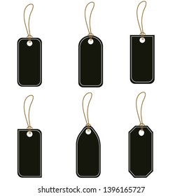 Black unwritten sale tags. Promotions and offers. vector-eps 10