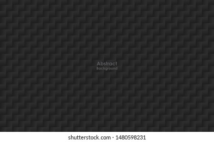Black upholstery. Geometric pattern. Stylish texture. Luxury black background. Vector illustration