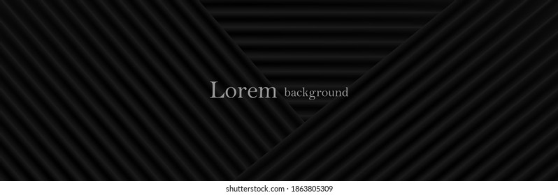 Silencio negro. Patrón geométrico. Textura elegante. Fondo negro de lujo. Ilustración vectorial.Adecuada para su diseño. Portada, afiche, volante.
