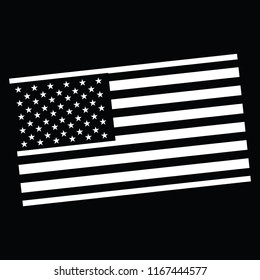 black USA flag vector