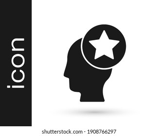 Black USA Head icon isolated on white background. United States of America. Independence day.  Vector