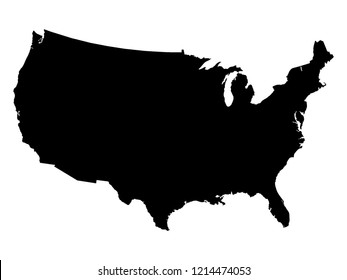 Black USA Map