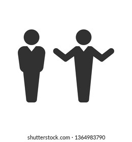Black User Icon hands up, worship. User silhouette symbol for your web site design, logo, app, UI. Flat and Linear design. Vector illustration isolated on white background.