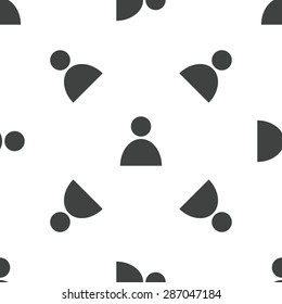 Black user icon, repeated on white background