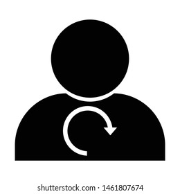 Black  user icon vector illustration 