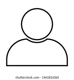 Black  user icon vector illustration on white background 