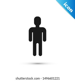 Black User of man in business suit icon isolated on white background. Business avatar symbol user profile icon. Male user sign.  Vector Illustration
