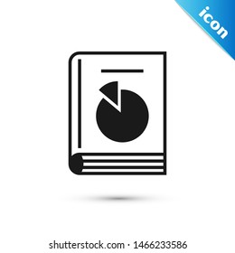Black User manual icon isolated on white background. User guide book. Instruction sign. Read before use.  Vector Illustration