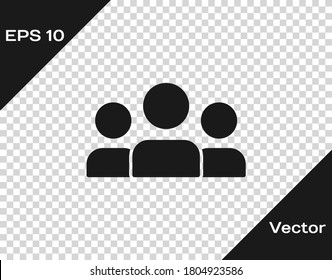 Black Users group icon isolated on transparent background. Group of people icon. Business avatar symbol - users profile icon. Vector.