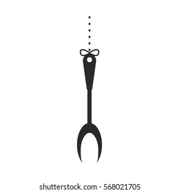 Black utensil icon image design, vector illustration