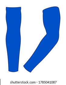 Black UV Protection Arm Sleeve Vector for Template