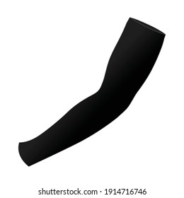 Black UV Protection Arm Sleeve Vector For Template