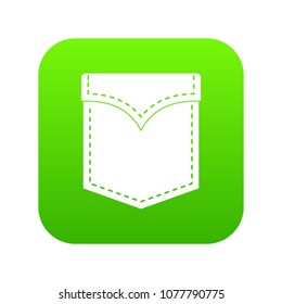 Black valve pocket icon digital green for any design isolated on white vector illustration