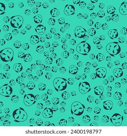 Black Vampire icon isolated seamless pattern on green background. Happy Halloween party.  Vector