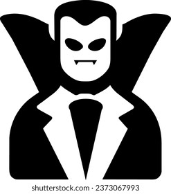 black vampire vector for Halloween 