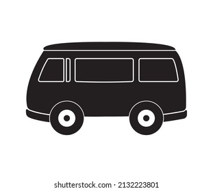 black van design over white