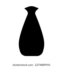 Black vase vector. Amphora vector icon. Pitcher silhouette icon vector. Flower pot logo concept vector. Stand for flowers.