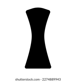 Black vase vector. Amphora vector icon. Pitcher silhouette icon vector. Flower pot logo concept vector. Stand for flowers.
