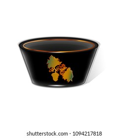 Black vase. Vector. 
Illustration can be used in the internet shop, 
advertisements, banners, websites, stickers, labels.
Wine icon.
