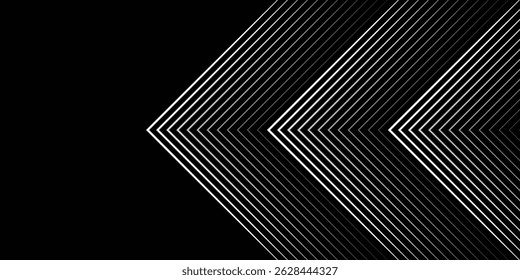 black vector 3D technology futuristic glow with line shapes banner modern abstract white line modern