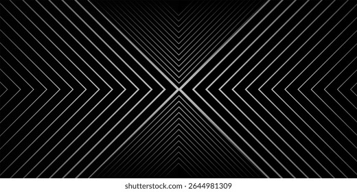 Vector negro Tecnología 3D Resplandor futurista con Formas de línea Anuncio Línea blanca abstracta moderna moderna para Anuncio, cubierta, Fondo de pantalla y Web
