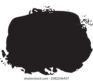 Black vector abstract ink spots picture