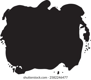 Black vector abstract ink spots picture