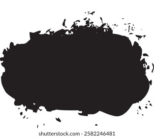 Black vector abstract ink spots picture