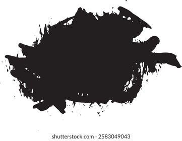 Black vector abstract ink spots
