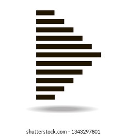Black vector arrow. Arrow icon. 