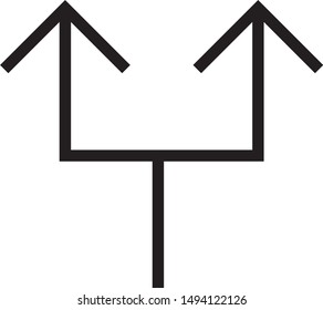 Black vector up arrow icon