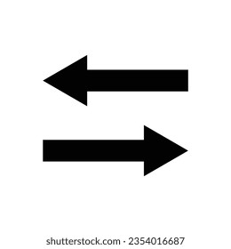 Black vector arrow icon Vector illustration design.