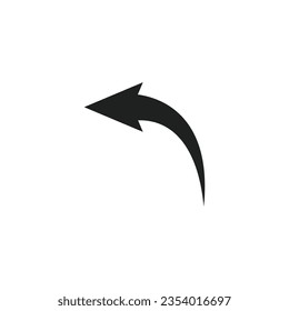 Icono de flecha del vector negro Diseño de ilustración del vector.
