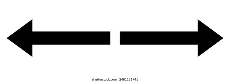 Diseño de Ilustración vectorial de ícono de flecha de Vector negro. Icono de flecha de dirección derecha e izquierda. eps archivo 113.